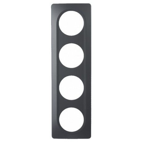 Ohmtec - EPURE - Plaque 4 postes - Anthracite - Réf : 480648O