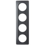 Ohmtec - EPURE - Plaque 4 postes - Anthracite - Réf : 480648O
