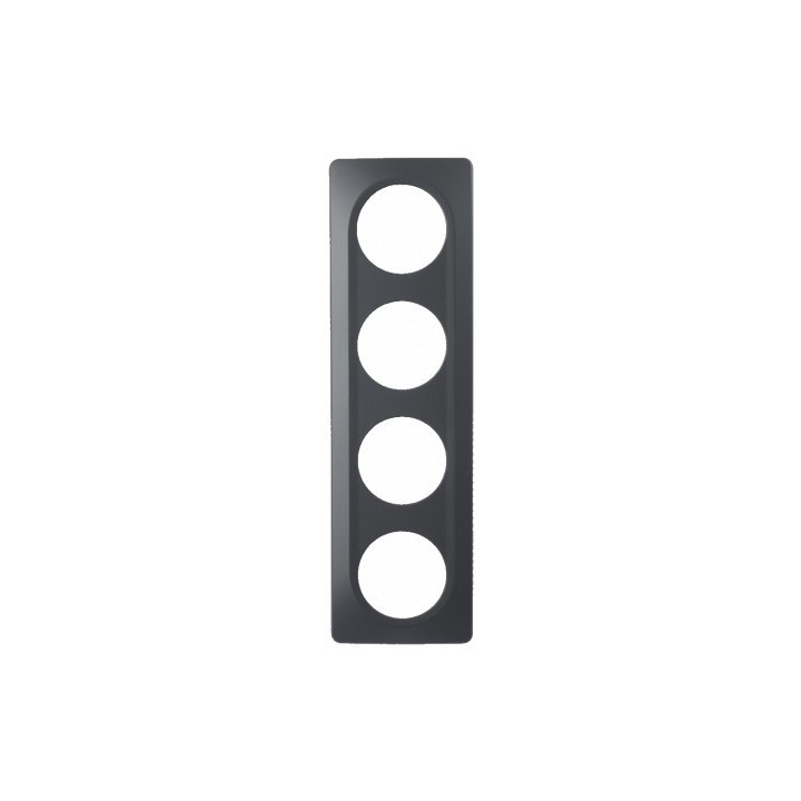 Ohmtec - EPURE - Plaque 4 postes - Anthracite - Réf : 480648O