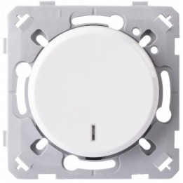 Ohmtec - EPURE - Interrupteur à voyant - Blanc - Réf : 480404O
