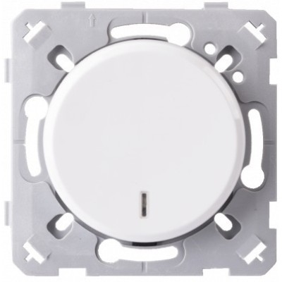 Ohmtec - EPURE - Interrupteur à voyant - Blanc - Réf : 480404O