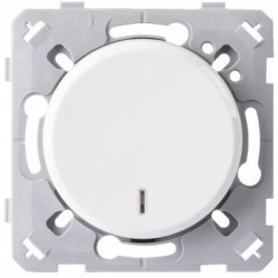 Ohmtec - EPURE - Interrupteur à voyant - Blanc - Réf : 480404O