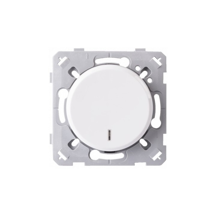 Ohmtec - EPURE - Interrupteur à voyant - Blanc - Réf : 480404O