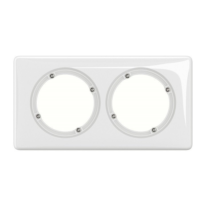 Legrand Céliane - Plaque de finition 2 postes Collection Technique finition blanc IP44 - Réf : CP2702