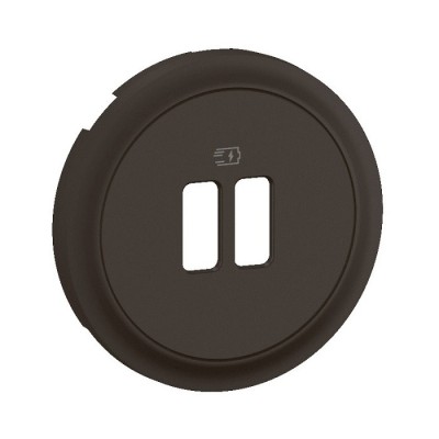 Legrand Céliane - Enjoliveur pour prise simple ou double chargeur USB Céliane - Noir - Réf : CN0154