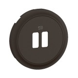 Legrand Céliane - Enjoliveur pour prise simple ou double chargeur USB Céliane - Noir - Réf : CN0154
