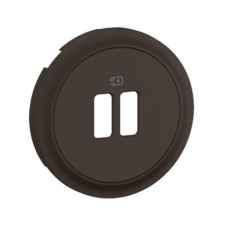 Legrand Céliane - Enjoliveur pour prise simple ou double chargeur USB Céliane - Noir - Réf : CN0154