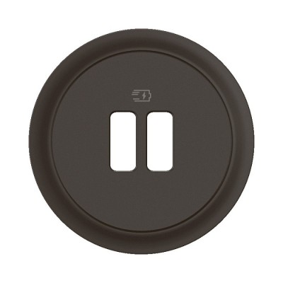 Legrand Céliane - Enjoliveur pour prise simple ou double chargeur USB Céliane - Noir - Réf : CN0154