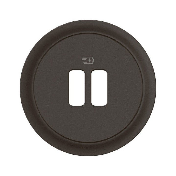 Legrand Céliane - Enjoliveur pour prise simple ou double chargeur USB Céliane - Noir - Réf : CN0154