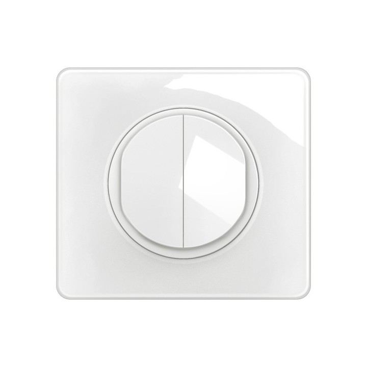 Legrand Céliane - Double Poussoir inverseur complet NO+NF - Blanc - Réf : CM0031-P2