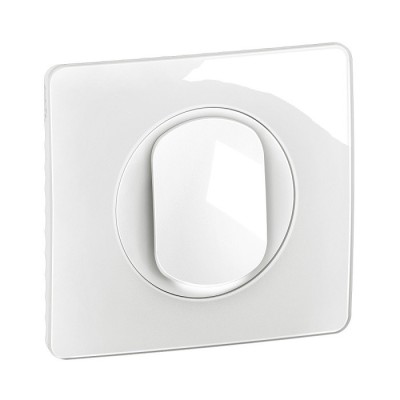 Legrand Céliane - Interrupteur ou va-et-vient complet avec voyant lumineux - 1 poste - Blanc - Réf : CB1001-P2