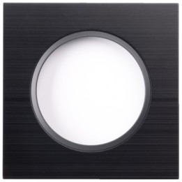 Ohmtec - EPURE - Plaque 1 poste alu brossé noir et anthracite - Réf : 480620O