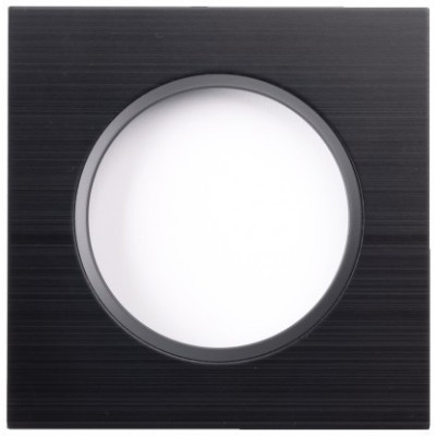 Ohmtec - EPURE - Plaque 1 poste alu brossé noir et anthracite - Réf : 480620O