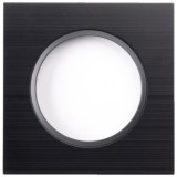 Ohmtec - EPURE - Plaque 1 poste alu brossé noir et anthracite - Réf : 480620O