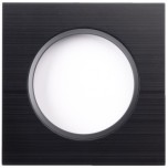 Ohmtec - EPURE - Plaque 1 poste alu brossé noir et anthracite - Réf : 480620O