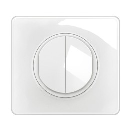 Legrand Céliane - Double Interrupteur ou va-et-vient complet avec voyant lumineux - 1 poste - Blanc - Réf : CG3001