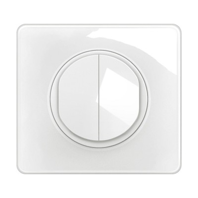 Legrand Céliane - Double Interrupteur ou va-et-vient complet avec voyant lumineux - 1 poste - Blanc - Réf : CG3001