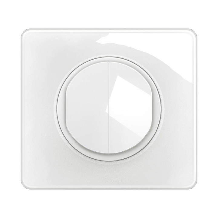 Legrand Céliane - Double Interrupteur ou va-et-vient complet avec voyant lumineux - 1 poste - Blanc - Réf : CG3001