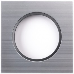 Ohmtec - EPURE - Plaque 1 poste alu brossé et anthracite - Réf : 480624O