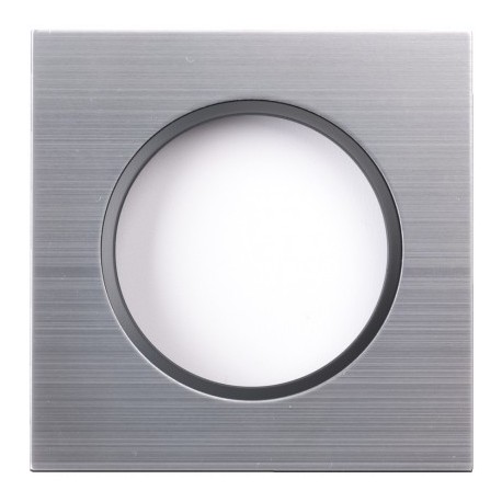 Ohmtec - EPURE - Plaque 1 poste alu brossé et anthracite - Réf : 480624O