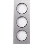 Ohmtec - EPURE - Plaque 3 postes alu brossé et anthracite - Réf : 480626O