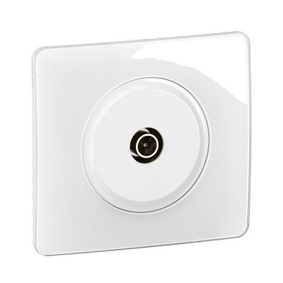 Legrand Céliane - Prise TV simple mâle - Blanc - Complet - Réf : CB0382-P