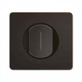 Legrand Céliane - Interrupteur ou va-et-vient complet avec voyant témoin - 1 poste - Noir mat - Réf : CN0001-P