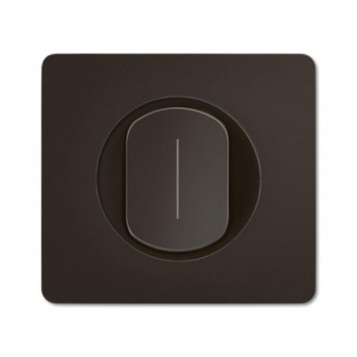 Legrand Céliane - Interrupteur ou va-et-vient complet avec voyant témoin - 1 poste - Noir mat - Réf : CN0001-P
