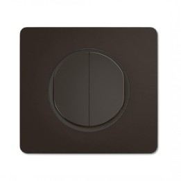 Legrand Céliane - Double Poussoir inverseur complet NO+NF - 1 poste - Noir mat - Réf : LEGCN2001-P