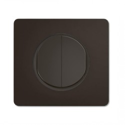 Legrand Céliane - Double Poussoir inverseur complet NO+NF - 1 poste - Noir mat - Réf : LEGCN2001-P