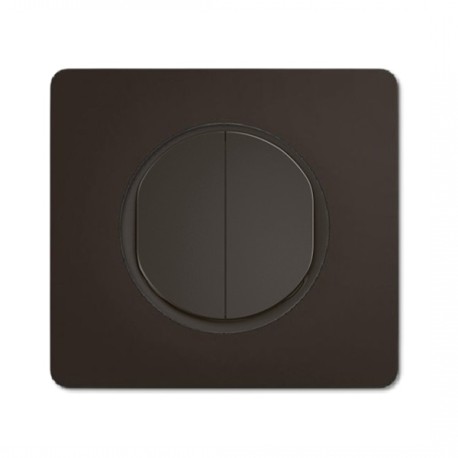 Legrand Céliane - Double Poussoir inverseur complet NO+NF - 1 poste - Noir mat - Réf : LEGCN2001-P