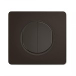 Legrand Céliane - Double Poussoir inverseur complet NO+NF - 1 poste - Noir mat - Réf : LEGCN2001-P