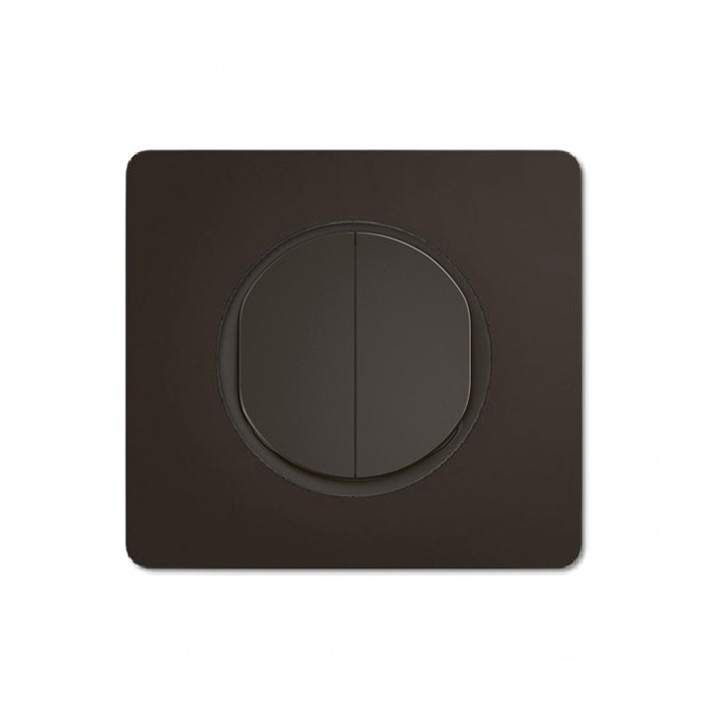 Legrand Céliane - Double Poussoir inverseur complet NO+NF - 1 poste - Noir mat - Réf : LEGCN2001-P
