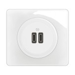 Legrand Céliane - Double prise chargeur USB Type C - 20W - Charge rapide - Complet - Blanc - Réf : CB0154-P