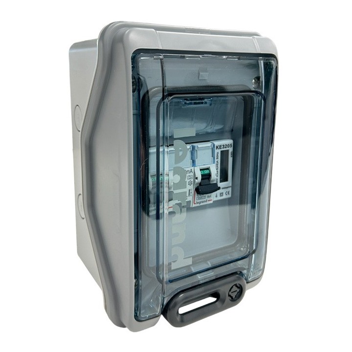 Legrand - Coffret précâblé pour recharge véhicule électrique avec compteur énergie 45A - Réf : 001904-02-Précablé