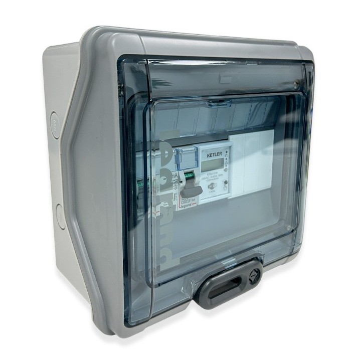 Legrand - Coffret précâblé pour recharge véhicule électrique avec compteur d'énergie WIFI 60A - Réf : 001908-02-Précablé