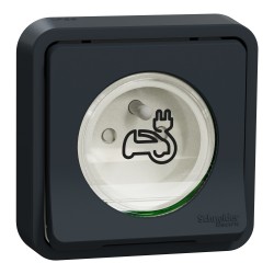 Legrand - Kit recharge pour véhicule électrique + Compteur énergie 45A + Prise Mureva Styl encastrée - Réf : 36011-02-Précablé