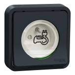 Legrand - Kit recharge pour véhicule électrique + Compteur énergie 45A + Prise Mureva Styl encastrée - Réf : 36011-02-Précablé