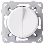 Ohmtec - EPURE - Interrupteur double va et vient blanc - Réf : 480401O