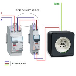 Legrand - Kit recharge pour véhicule électrique + Prise Schneider Mureva Styl saillie - Réf : 36010-01-Précablé