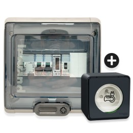 Legrand - Kit recharge véhicule électrique + Compteur énergie + Contacteur + Prise Mureva Styl - Réf: 36010-03-Précablé