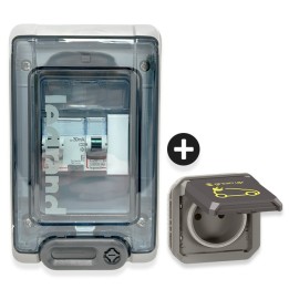 Legrand - Kit recharge pour véhicule électrique + Prise Green Up encastrée - Réf : 069885L-01-Précablé