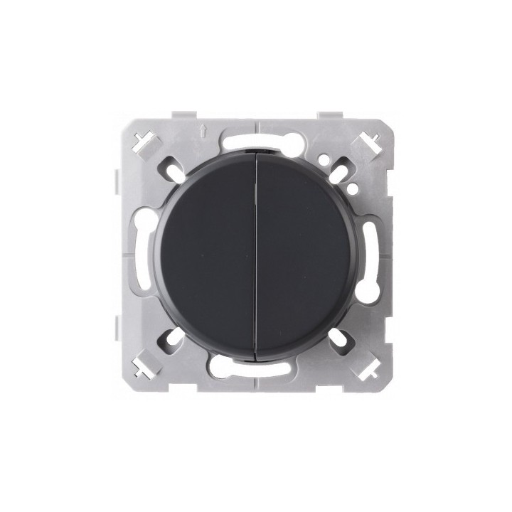 Ohmtec - EPURE - Interrupteur double va et vient - Anthracite- Réf : 480701O
