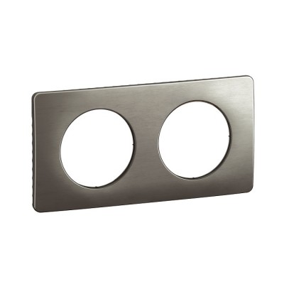 Legrand Céliane - Plaque de finition Acier Satiné - 2 postes - Réf : CP1802