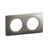 Legrand Céliane - Plaque de finition Acier Satiné - 2 postes - Réf : CP1802