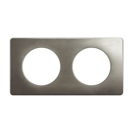 Legrand Céliane - Plaque de finition Acier Satiné - 2 postes - Réf : CP1802