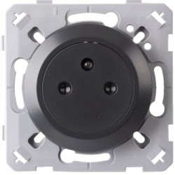 Ohmtec - EPURE - Prise 2P+T 16A Affleurante Anthracite - Réf : 480721O