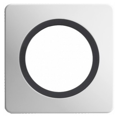 Ohmtec - EPURE - Prise 2P+T 16A Affleurante Anthracite avec Plaque blanche - Complet - Réf : 480721O-P01