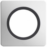 Ohmtec - EPURE - Prise 2P+T 16A Affleurante Anthracite avec Plaque blanche - Complet - Réf : 480721O-P01