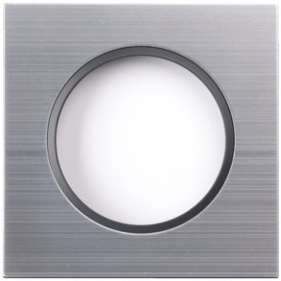 Ohmtec - EPURE - Prise 2P+T 16A Affleurante Anthracite avec Plaque alu brossé - Complet - Réf : 480721O-P03